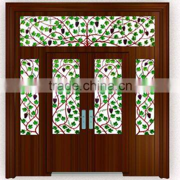 continuous Grape designed style used wrought iron door gates/iron door gate and main gate designs
