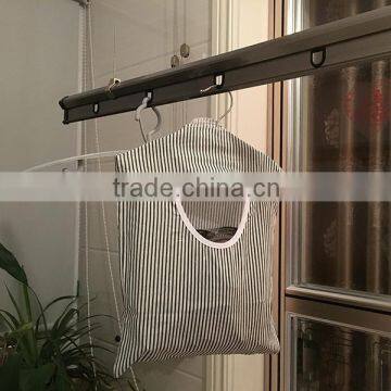 Cute Balcony Cloth Peg Storage Bag, Hanging Zipper Sundries Storage Bag