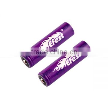 Flat Top Efest Supplier 2500mah Purple efest 18650 35amp 18650 2500mah mod ecig battery