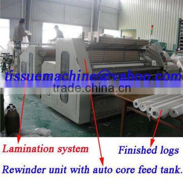 Full Line Rewinding Embossing Peforating Laminating High Speed Automatic Automatic Bath Tissue Machine photo-2