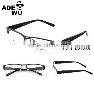 ADE WU Half Rim Spectacle Frame Men Half Rimless Frames Gents Myopia Glasses Metal Eye Glasses Frames