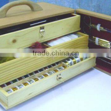 Complete Fly Tying Tools Kit in Wooden Box