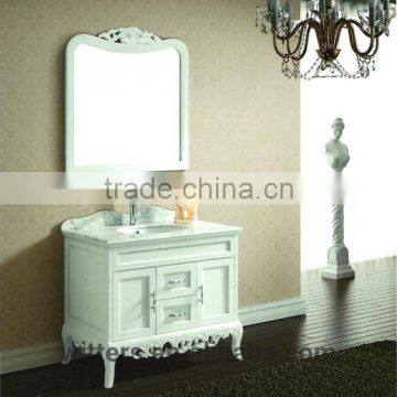 Single bathroom cabinet unit with natural marble top in cottage WTS139