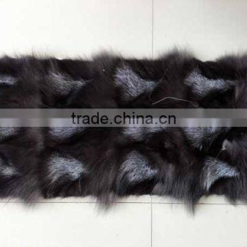 wholesale silver fox fur plate/hot selling real fox fur blanket