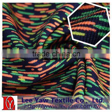 Polyester Spandex Jersey Fabric With Discharge Print