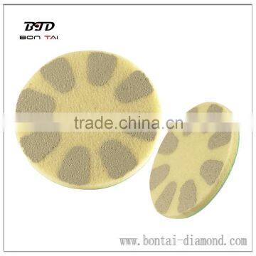 Diamond fiber polishing pads of high gloss marble, granite polishing