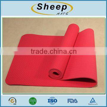 Waterproof Eco Friendly Exercise Plain Color Tpe Yoga Mat Wholesale