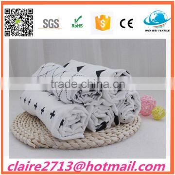 Printed 100% Cotton Baby Muslin Swaddle Blanket, Muslin Wrap