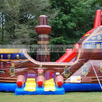 Inflatable slide pirate ship Dry slider with good quality Bounce house and slide