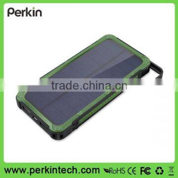 PP04 Universal 12000mAh rechargeable solar power bank with mobile phone holder