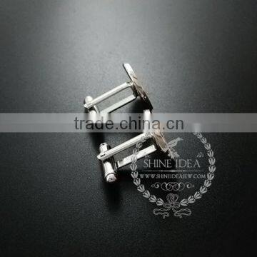 16MM Rhodiumn Plated Brass Round French Cuff Links Blanks,sleeve Button,cuff Link Setting,DIY Cuff Link Tray 1500050 photo-2