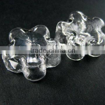 21mm Transparent Star Flower Shape Glass Dome Cabochon With 3mm Hole DIY Jewelry Supplies 3070069