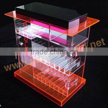 china custom cigarette display rack/acrylic cigarette display shelf