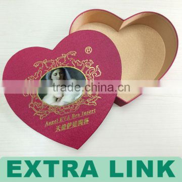 Customized Logo Printed Heart shape Bra Gift Box Packaging Wholesale