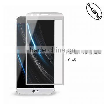HUYSHE cell phone accessories tempered glass anti-broken screen 3D full cover glass 0.2mm protector for LG G5