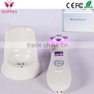 Home use Portable RF/EMS and 6 colors LED light therapy beauty instrument