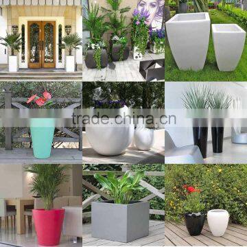 fashionable high quality fiberglass plants container and flowers pots cheap pots