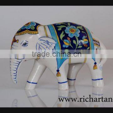 Blue Pottery India Handmade Sculpture Hand Painted Gift Home Decore china Art Gallery United State