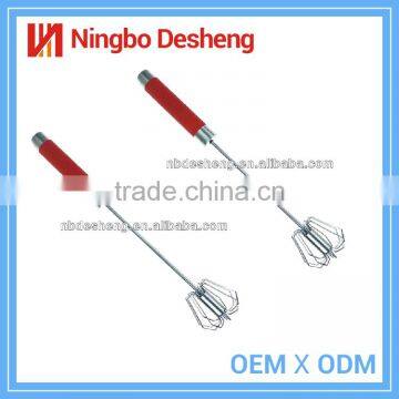 OEM Stainless Steel Mini Manual Microwave Portable Hand Held Egg Beater