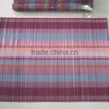 Multi color bamboo table mat from Vietnam