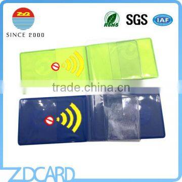 Soft pvc RFID Blocking Credit Card Holder to protect your id information