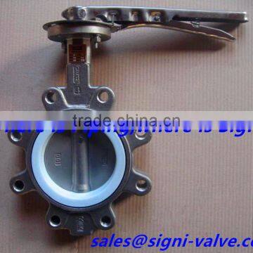 Lug Type Soft Seal Stainless Steel Wafer Butterfly Valve High Qulity with lowest price