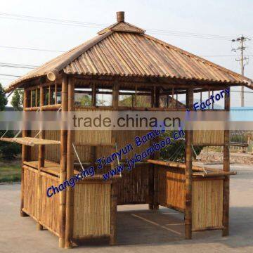 brown garden bamboo gazebo