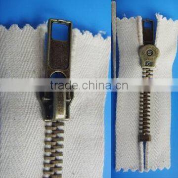 No.5 anti brass zipper close end with cotton tape