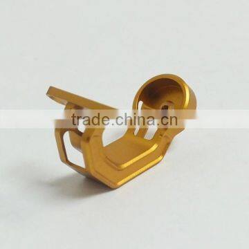 Gold anodized small parts precision cnc fabrication