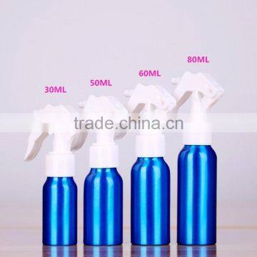 2017 Wholesale 30ml-500ml Blue Aluminum Perfume Bottle Trigger Spray Aluminum Bottle for Cosmetic Packaging photo-2
