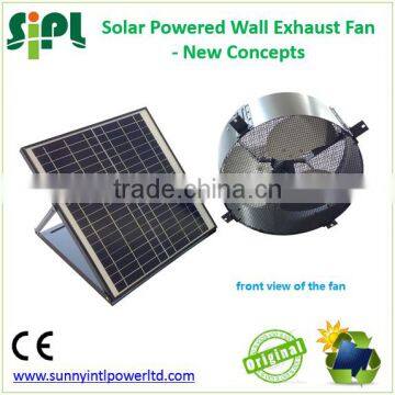 SUNNY FAN 14 Inch Wall Window Mounted Industrial Solar Heat Exhaust Air Ventilation Fan photo-4