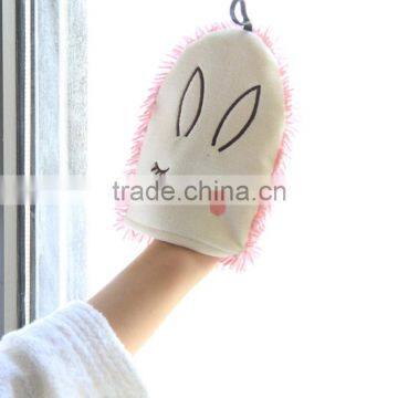 Microfiber Chenille Cleaning Glove With Embroidered Rabbit photo-4