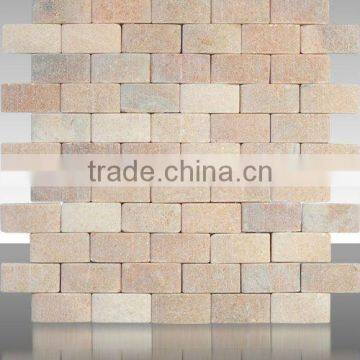 Cheap pink marble mosaic tile