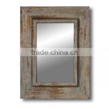 Square Decorative Antique Wooden Wall Mirror