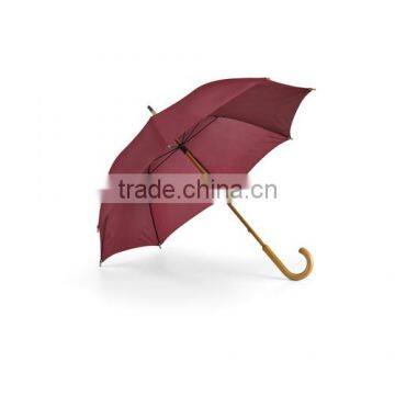 Automatic Umbrella With Wooden Shaft and Crook Wooden Handle photo-6