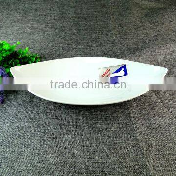 Chaozhou Wholesale Restaurant Stoneware White Fish Dinner Plate photo-3