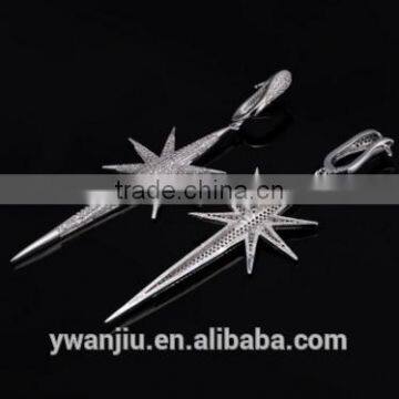 Wholesale Stock Small Order Fashion Women Long Star Zircon Earrings photo-3