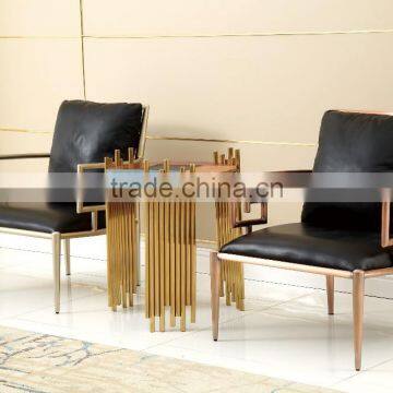 ND065 luxury stainless steel leisur chair modern and comfortable design