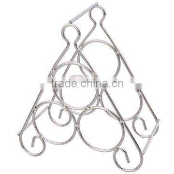 Wine Vintage Metal Rack Glass Holder with Wine Storage Wire Rack