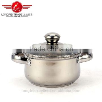 useful shape hot sale stainless steel india market soup pot /cooking pot set