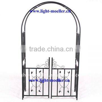 wrought iron garden arch with gate LMGRG-51001