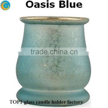 Crackle Glass Jar Candle Holder New Spring photo-3