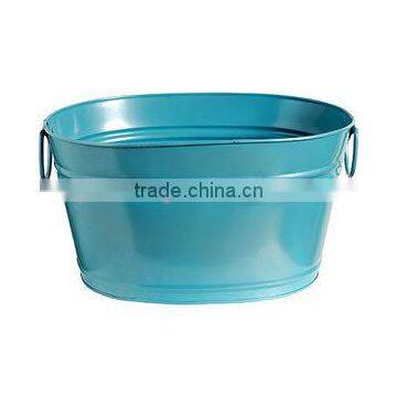 Wholesale good quality Galvanized Oval Wine Bucket with decal pattern