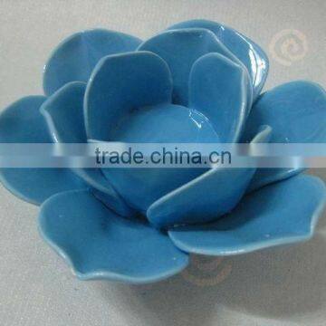 ceramic candle holder wholesale with flower design for Valentine's & Wedding