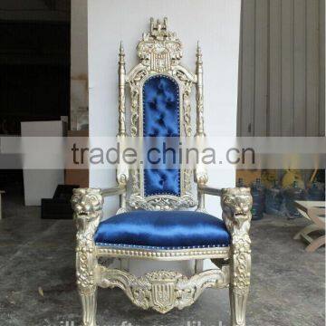 Wedding Stage Bride and Groom King Throne Chair With Lions Armrest photo-4