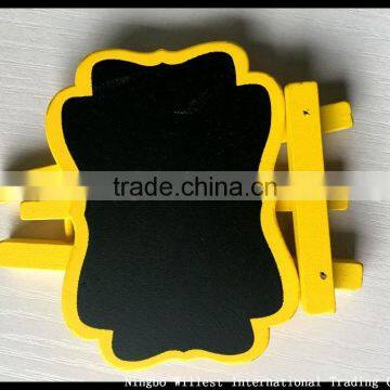 Yellow Wooden Blackboard, Multi-function Decorative Chalkboard With Stand photo-4