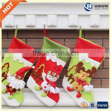 2016 wholesale best price animal head plush christmas stocking in stock