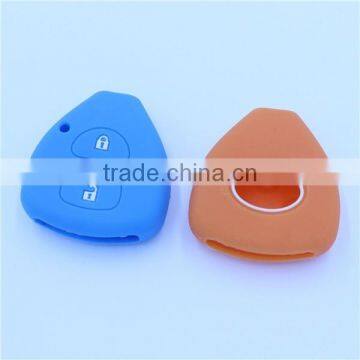 2 Button Silicone Cover Hollowed fit for TOYOTA Corolla Rav4 Yaris Remote Key Case