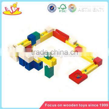 Wholesale creative wooden building blocks track toy brain training wooden blocks track toy W13A019