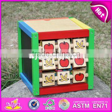 2017 New Design Funny Toy Children Multi-function Wooden Bead Maze Cube W11B060 photo-3